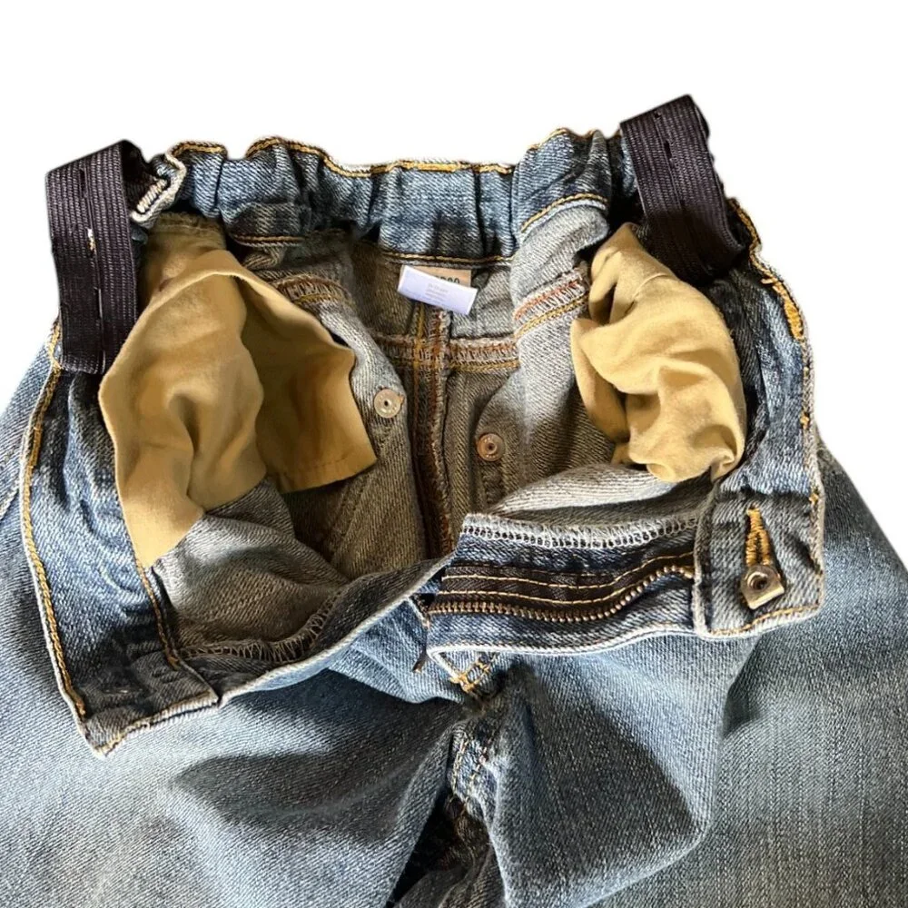 Gymboree Kids 100% Cotton Distressed Blue Denim Jeans, Size 10